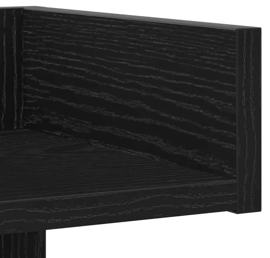 Könyvespolc Fekete Tölgy 48x25,5x140 cm Műanyag