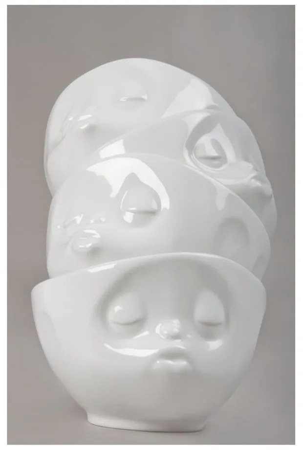 2 db-os fehér 'szerelmes' porcelán tálkaszett, 200 ml - 58products