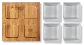 Lamart LT9018 Bamboo 5-részes tálalószett, 19 x 19 cm