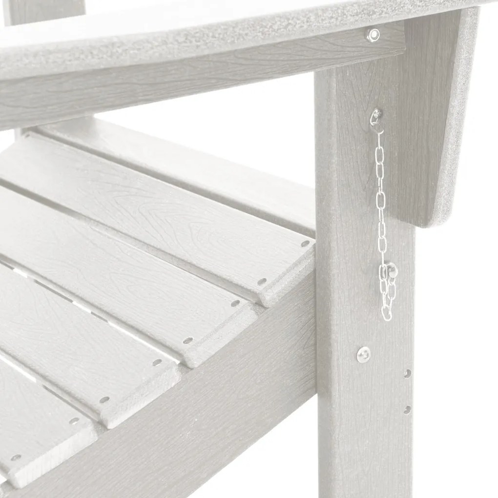 Összecsukható Adirondack székek 2 db Fehér 74.5x80.5x90 cm HDPE