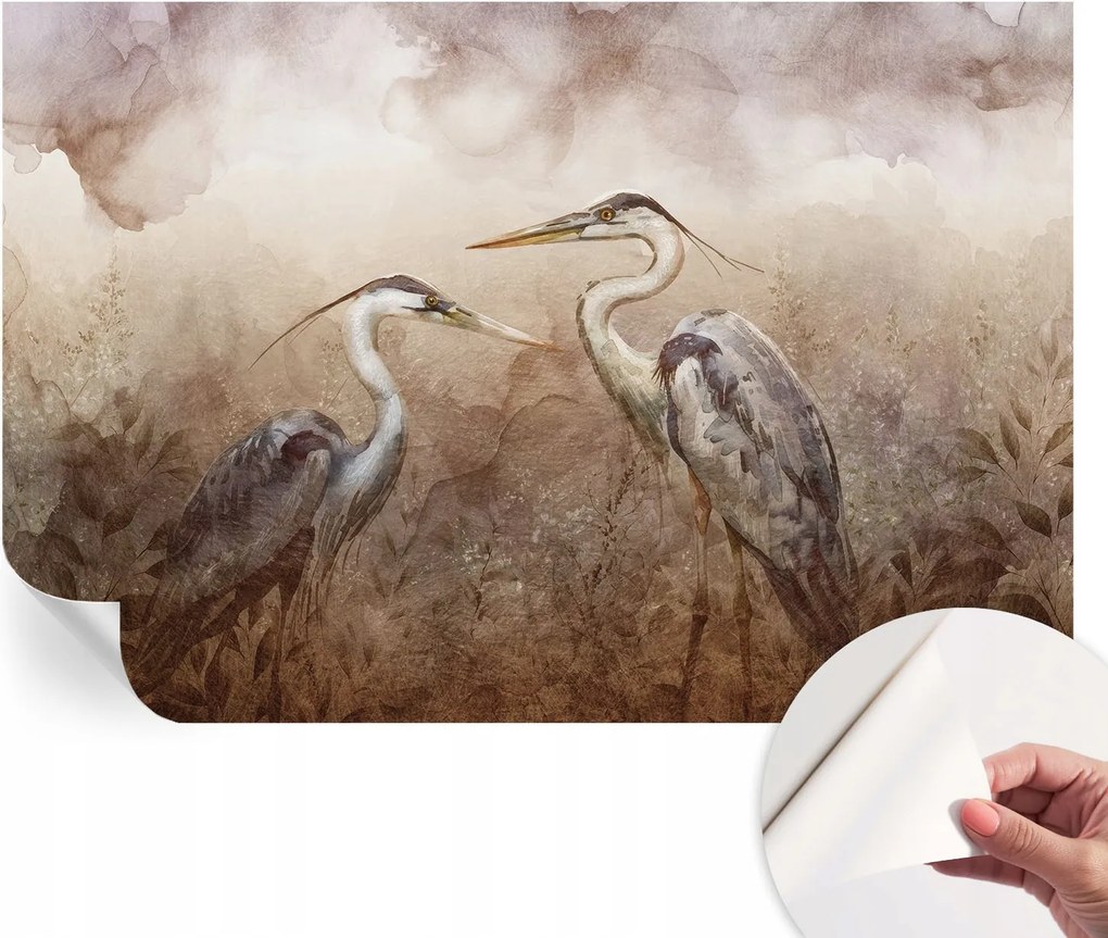 Öntapadós fotótapéta a konyhába Mosható Elegáns madarak 104x70 cm