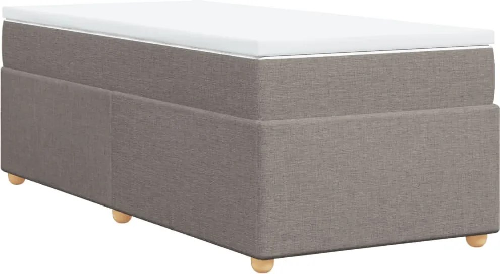 vidaXL tópszínű szövet rugós ágy matraccal 80 x 200 cm
