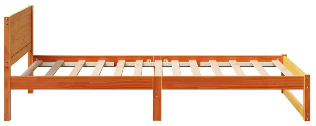 Ágykeret Viasz barna Tömör fa 90 x 200 cm Masszív