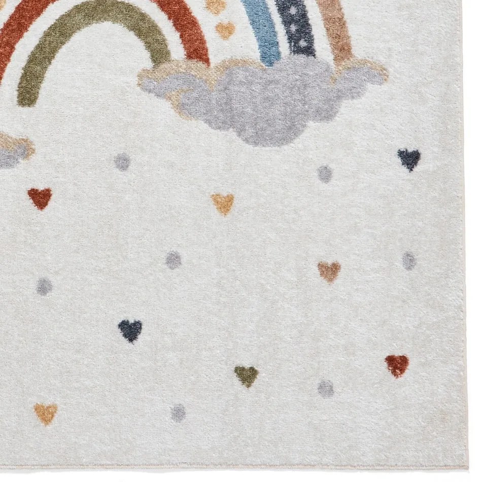 Krémszínű gyerek szőnyeg 80x150 cm Vida Rainbow – Think Rugs