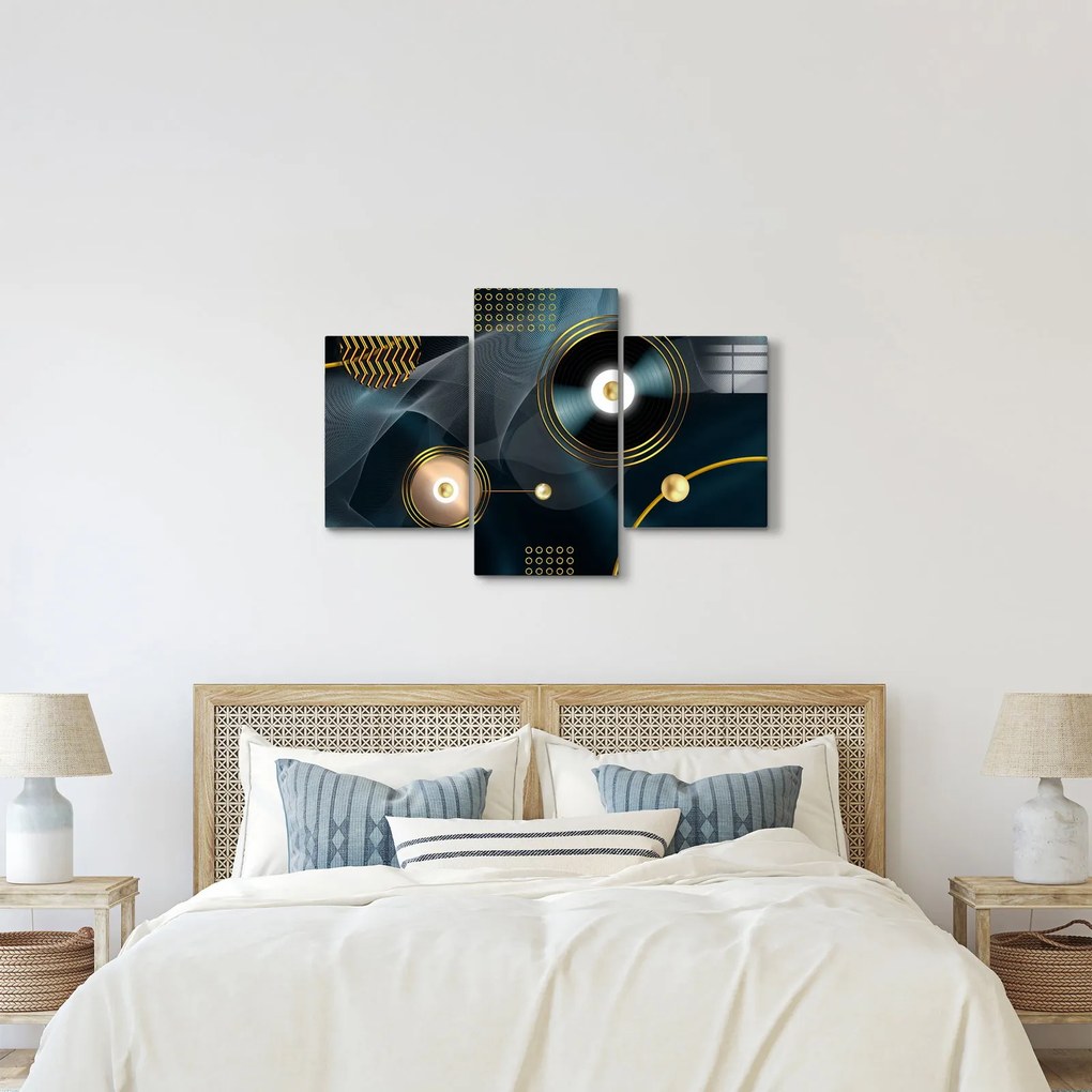 Kép - Arany körök (90x60 cm)
