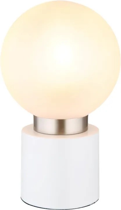 Asztali lámpa modern Márka fehér opálozott fém és üveg