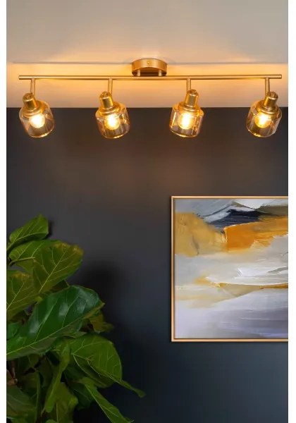 Lucide 77979/04/02 - Spotlámpa BJORN 4xE14/40W/230V arany