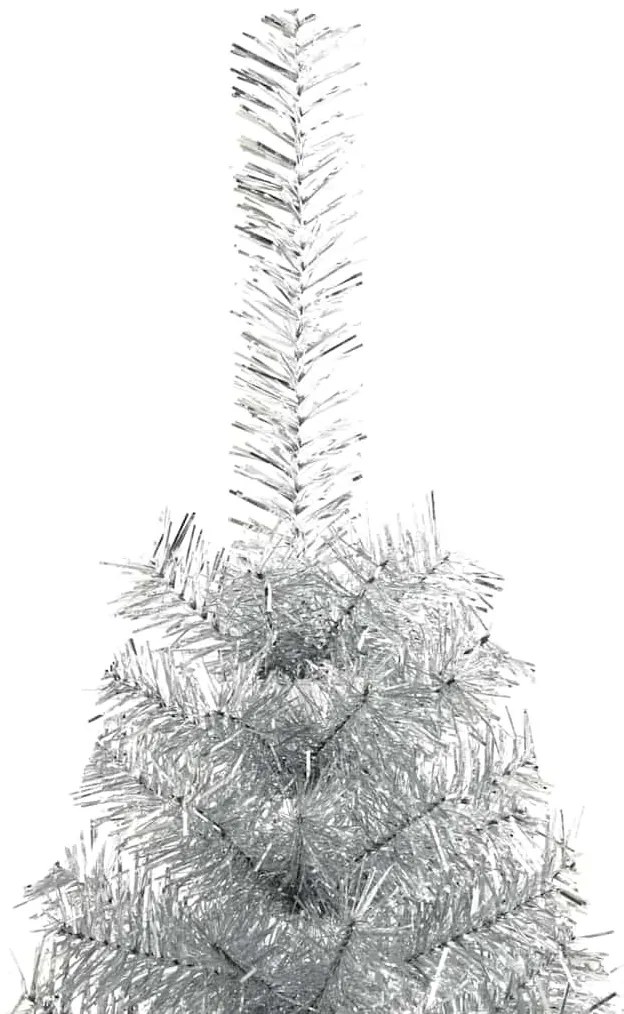 Műfenyő Elővilágított Karácsonyfa Ezüst 240 cm PET