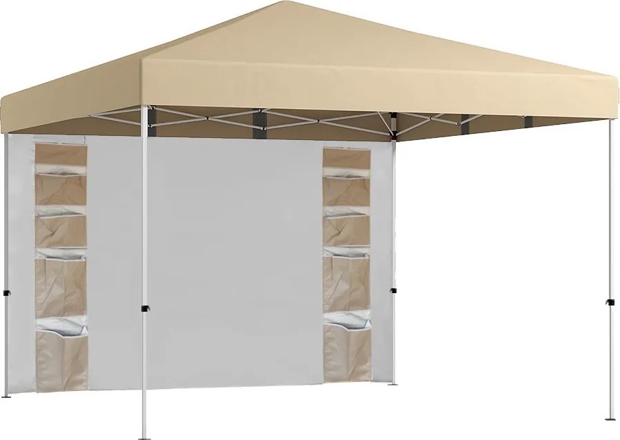 Pavilon hátfallal, zsebekkel 3x3x2,8 m, bézs