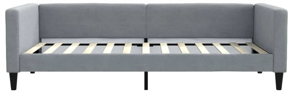 világosszürke szövet kanapéágy keret 100 x 200 cm