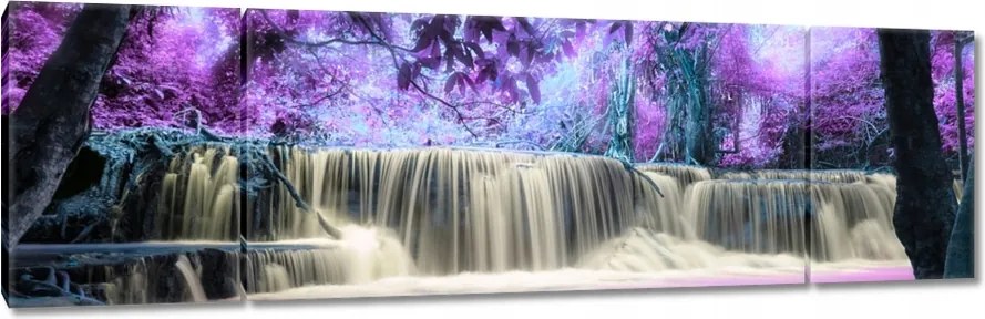 Vászonkép 170x50 Lila vízesés