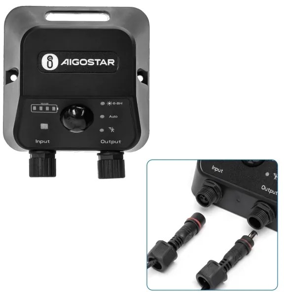 Aigostar - LED Napelemes csillár érzékelővel 2xLED/70W/12V 12000 mAh 6500K átm. 12 cm