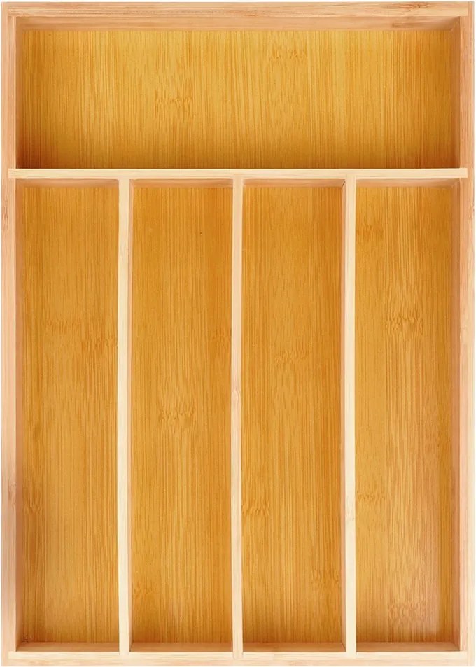 Bambusz konyhai evőeszköztartó utántöltő akcesoria fiókok