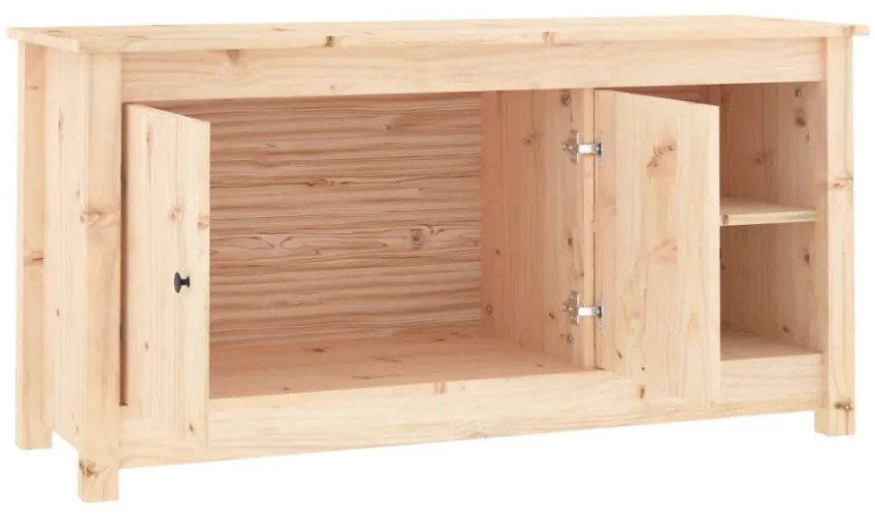 tömör fenyőfa TV-szekrény 103 x 36,5 x 52 cm