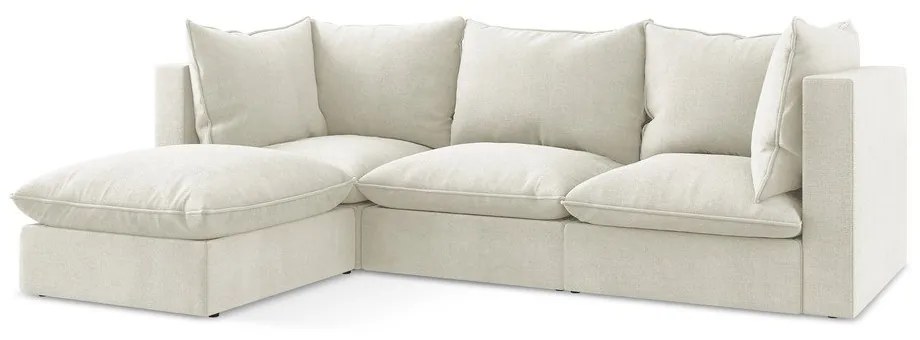 Bézs sarokkanapé (bal oldali-heverő résszel) Manao – Makamii
