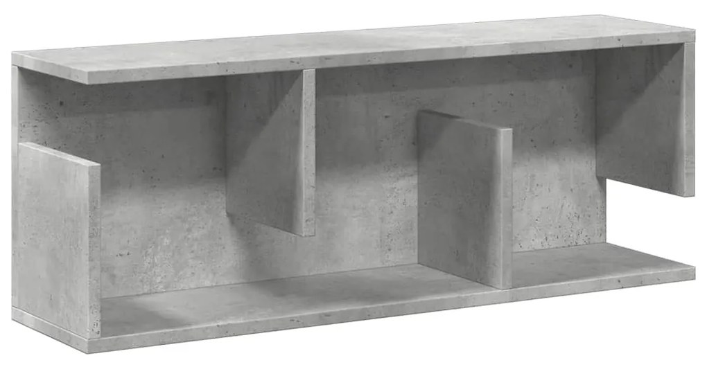 betonszürke szerelt fa faliszekrény 80 x 20 x 30 cm