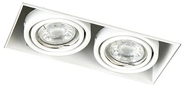 3 db-os beépíthető spotlámpa készlet fehér GU10 dönthető keret nélküli 2-lámpás - Oneon