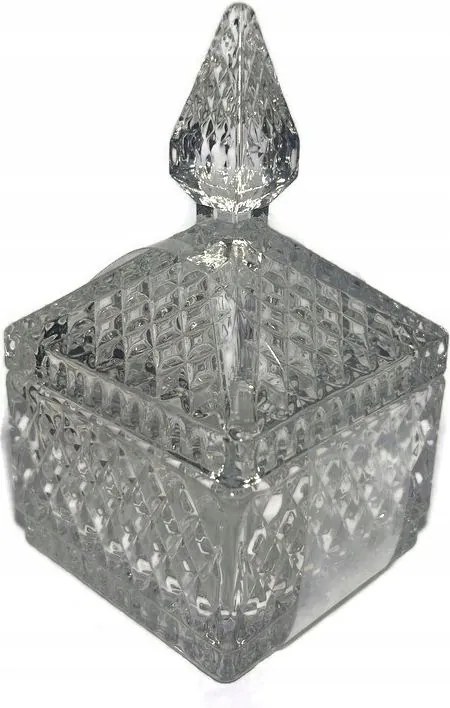 Üveg bonbon cukorka 15cm-es stilizált régi cukrászdához