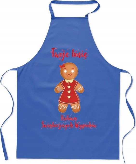 Karácsonyi konyhai kötény Az Ön neve A karácsonyi sütemények királynője