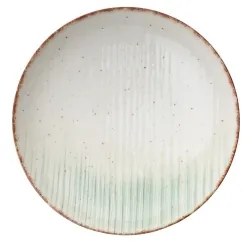 24 darabos porcelán étkészlet, fehér/zöld