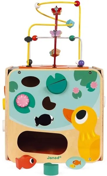 Janod - Interaktív blokk labirintussal MULTI ACTIVITY