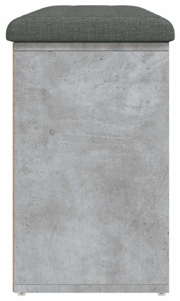 betonszürke szerelt fa cipőtároló pad 102 x 32 x 50 cm