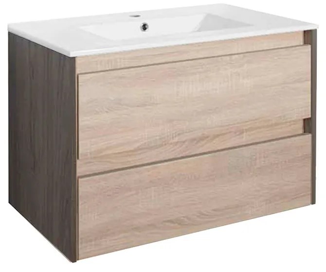 Porto 80 alsó szekrény mosdóval rauna szil-sonoma tölgy