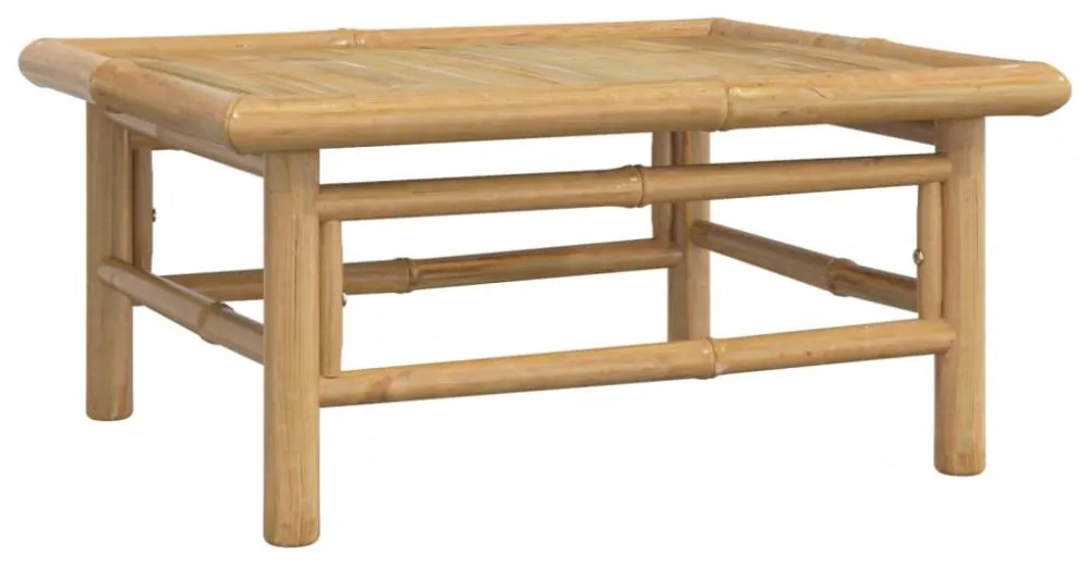 12 részes bambusz kerti ülőgarnitúra világosszürke párnákkal