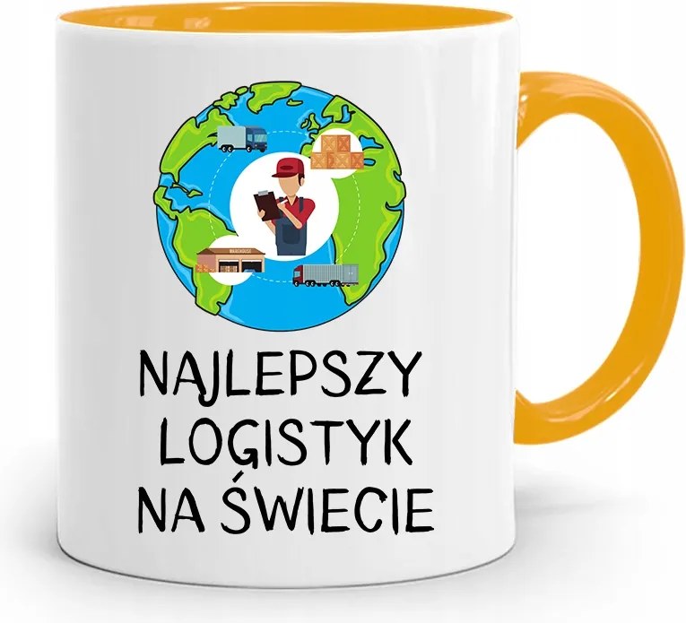 Logisztikai Bögre Sárga Születésnapi Ajándék fényképes nyomtatással