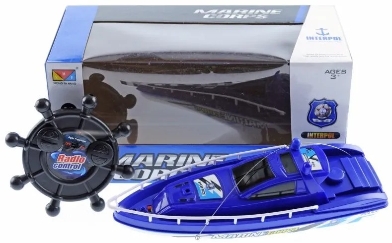 XFH RC Távirányítós Rendőrségi motorcsónak 27cm Olcsó És Jó