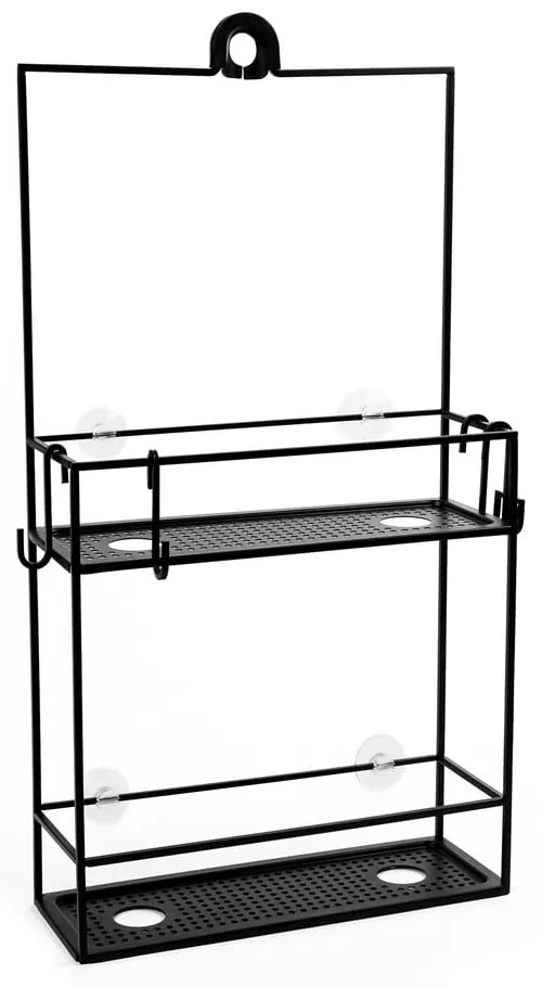 Fekete függő acél fürdőszobai polc Cubiko – Umbra