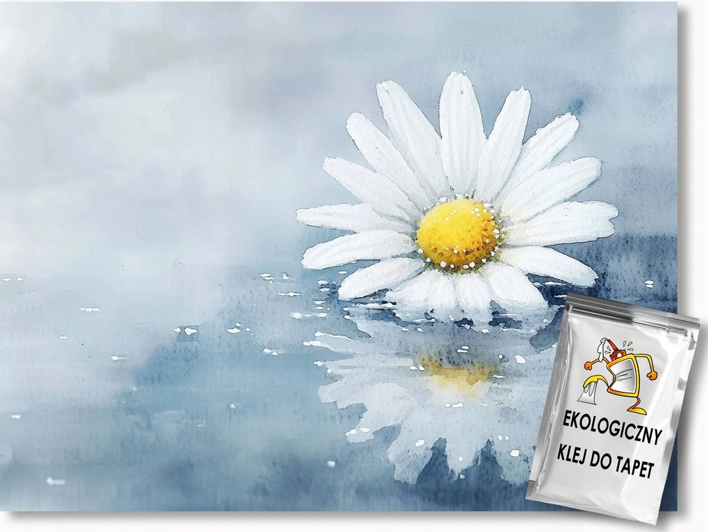 Fotótapéta Flizelina Grafika Fehér Virág Margaréta Tükröződés 300x210 ragasztó