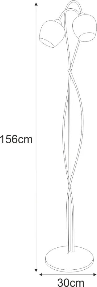 KAJA K-5198 SARA Szürke Színű Állólámpa 2xE27 15W IP20