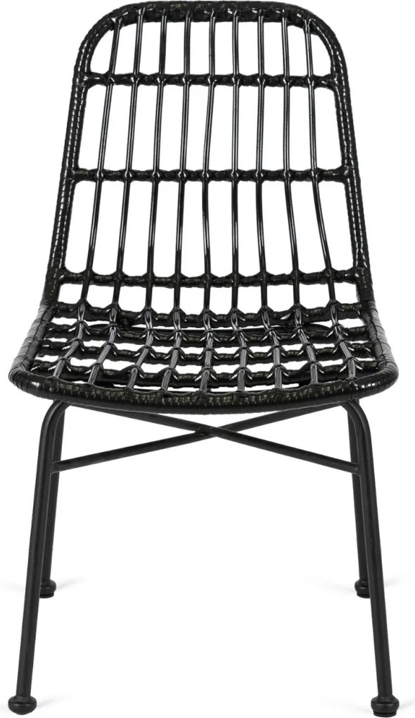 Rattan szék fekete színben WALDI