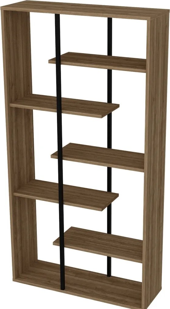Presto könyvespolc, dió-fekete, 90 cm