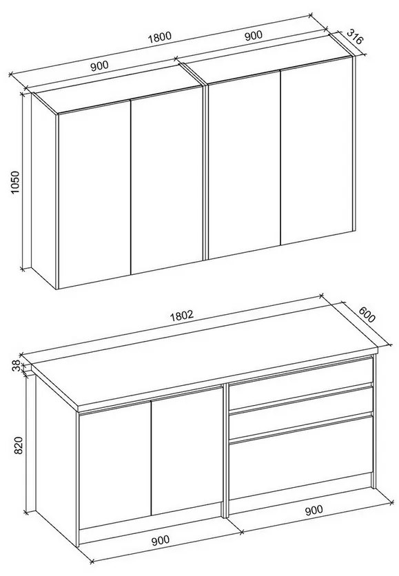 Idea konyhai vonal, kraft tölgy / antracit