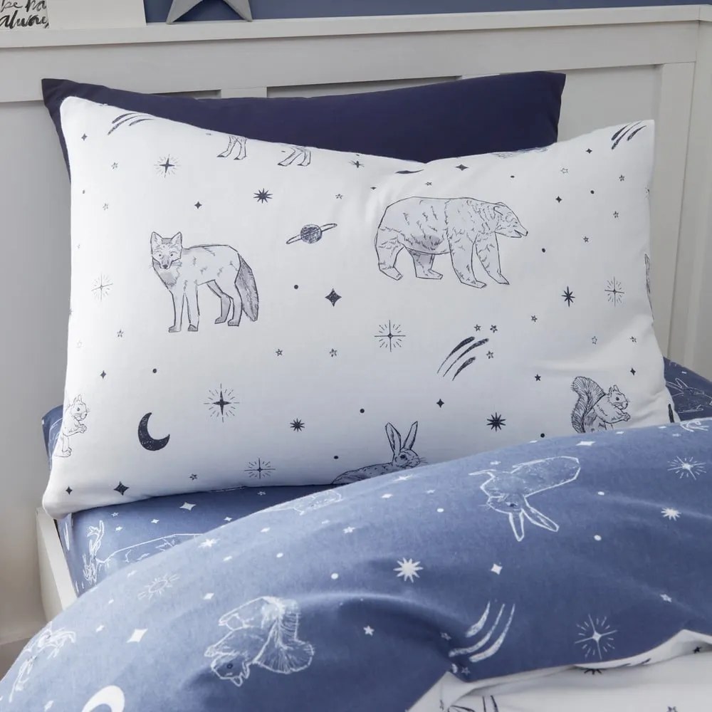 Egyszemélyes flanel gyerek ágyneműhuzat 135x200 cm Starlight Animals – Bianca