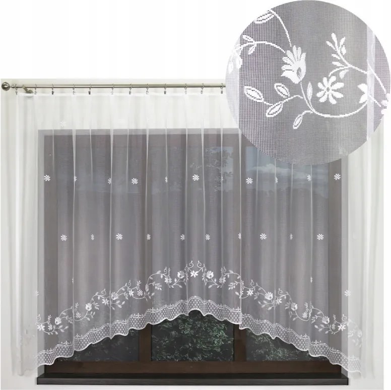 Lerfia kész jacquard függöny 350x160 cm fehér