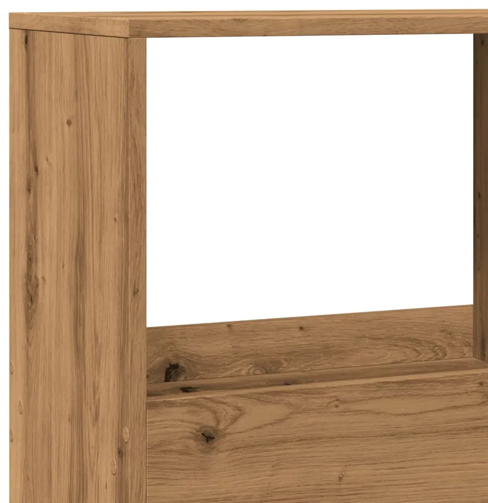 kézműves tölgy színű szerelt fa könyvespolc 100 x 33 x 155,5 cm