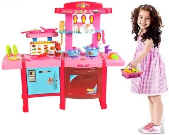 Matex Toys nagy gyerekkonyha kiegészítőkkel, rózsaszín