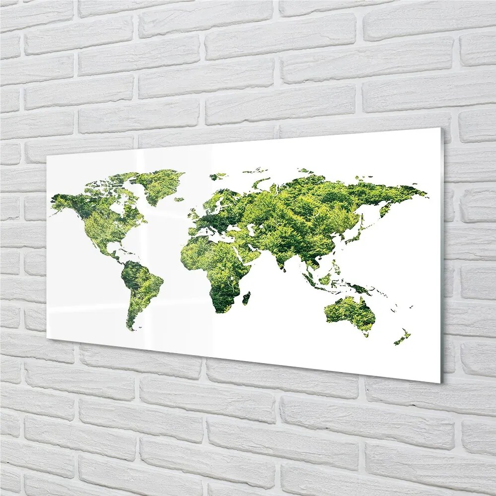 Üvegképek Térkép a zöld fű 120x60cm