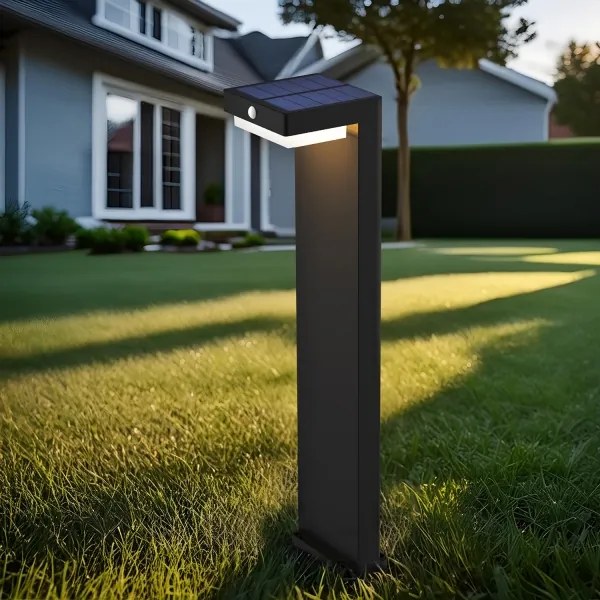 Solight WO7202 - Palermo LED napelemes lámpa szenzorral, 5W, 2000mAh, IP54, feke