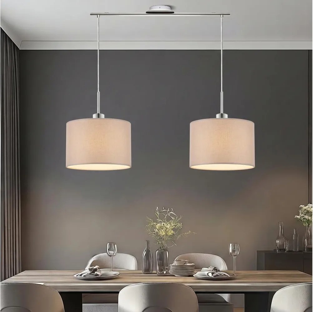 Eglo - LED csillár zsinóron TUNJA 2xE27/60W/230V bézs