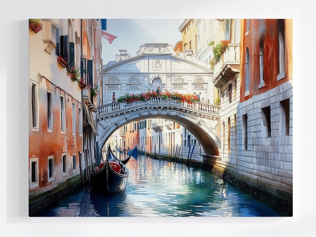 Poszter Város Olaszország Velence Híd Gondola Csatorna 80x60