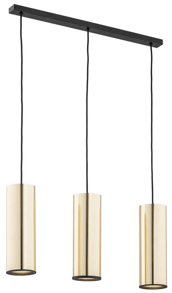 Argon 1486 - Csillár zsinóron LINEA 3xE27/15W/230V sárgaréz/fekete