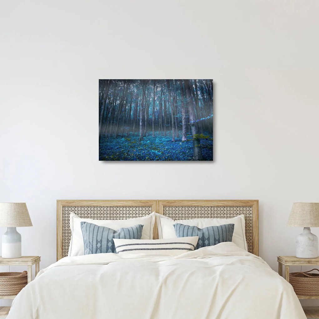 Kép - varázslatos erdő (üvegen) (70x50 cm)