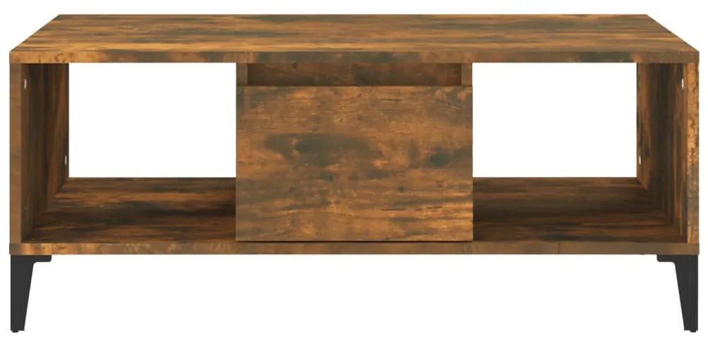 Füstös tölgy színű fatermék dohányzóasztal 90x50x36,5 cm
