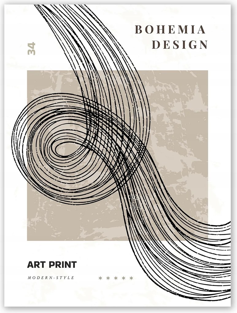 Boho bézs design Poszter 40x50cm kép #T21