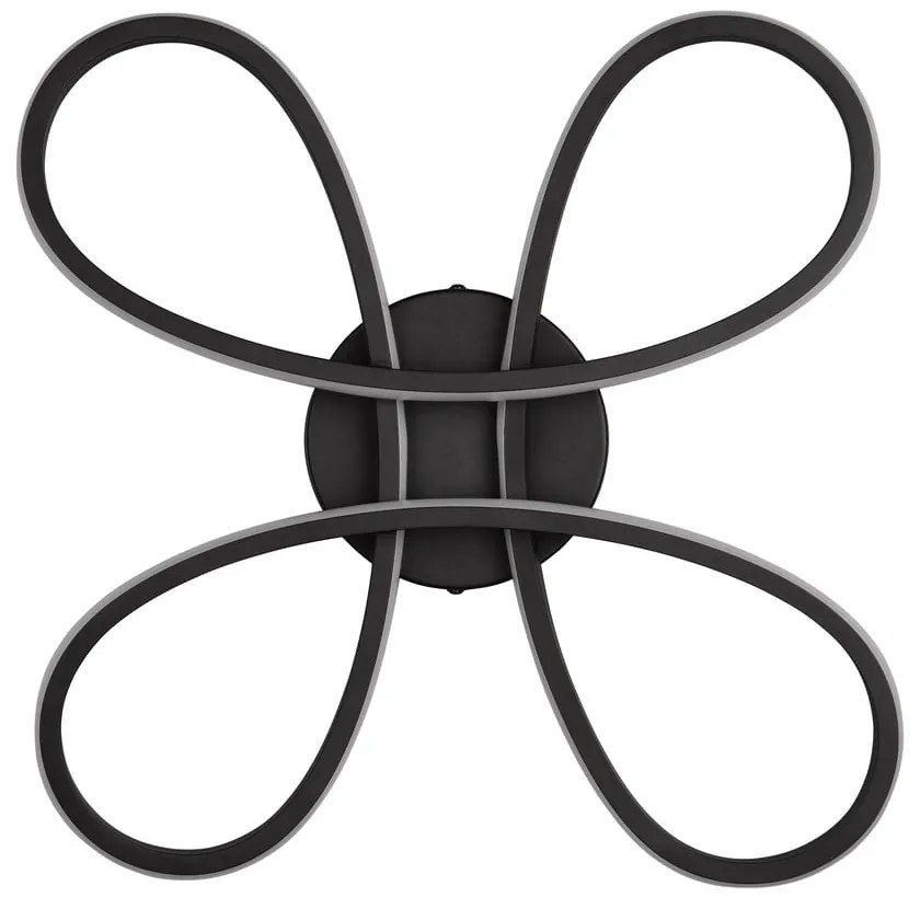 Fekete LED mennyezeti lámpa 40x40 cm Fly – Trio