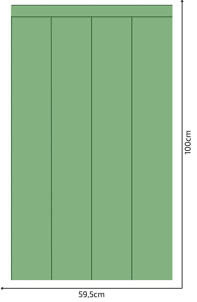 PIPPER. Textil öntapadó tapéta - Egy téglalap - Palack zöld színű Méret: 80cm, Szín: Kombináció